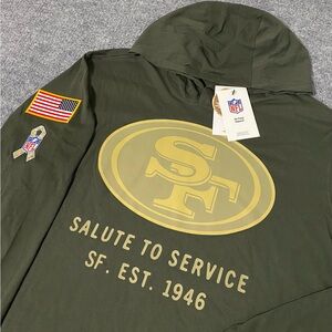 Nike San Francisco 49ers On Field Salute to Service 2025 Mens XL Hoodie NWT